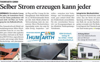 Selber Strom erzeugen kann jeder
